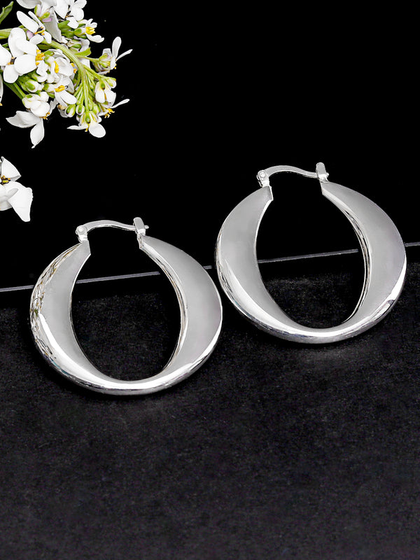 Oprah O inspired 925 Sterling Silver Earrings (Oval Earrings)