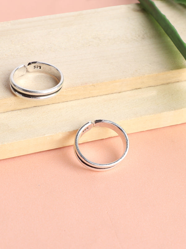925 Sterling Silver Minimalist Band Toe Rings