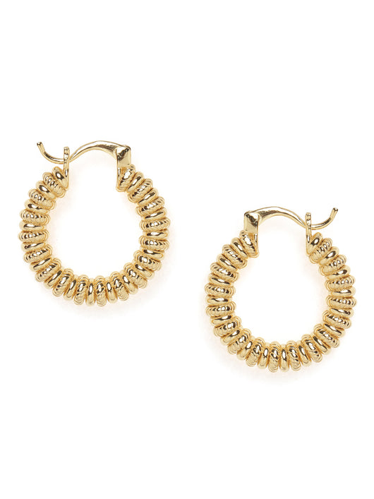 gold plated hoop earrings pair