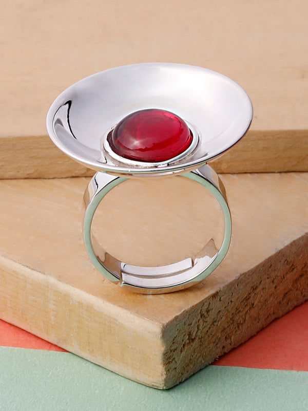 Statement Ruby Ring in 925 Sterling Silver