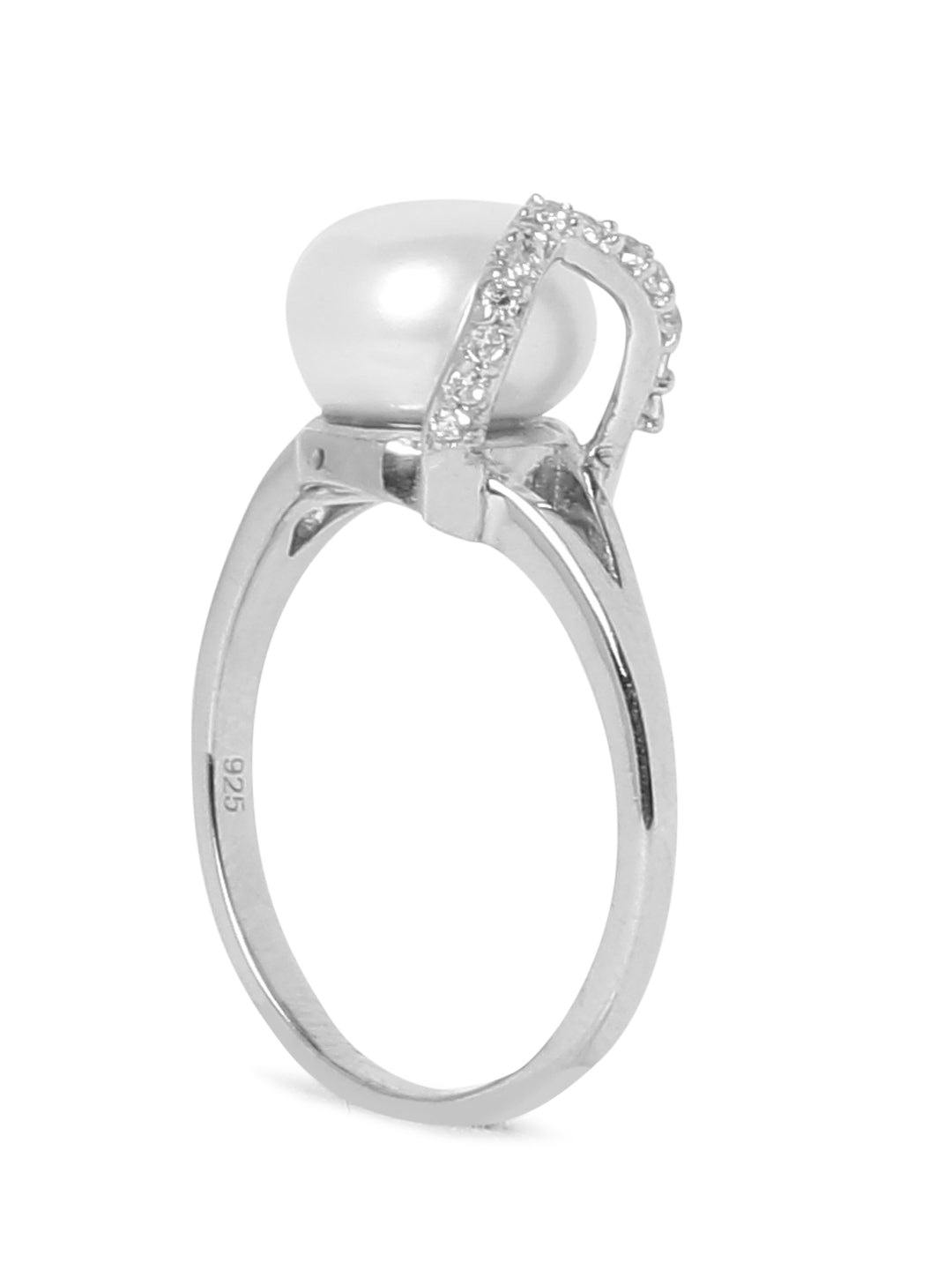 Shop white Freshwater Pearl Ring in 925 Sterling Silver – Trishona.com