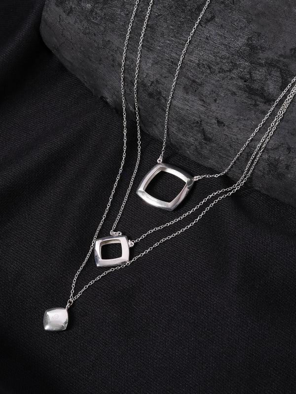 The Geometric Entanglement Pendant (925 Sterling Silver Pendant) with Neck Chain