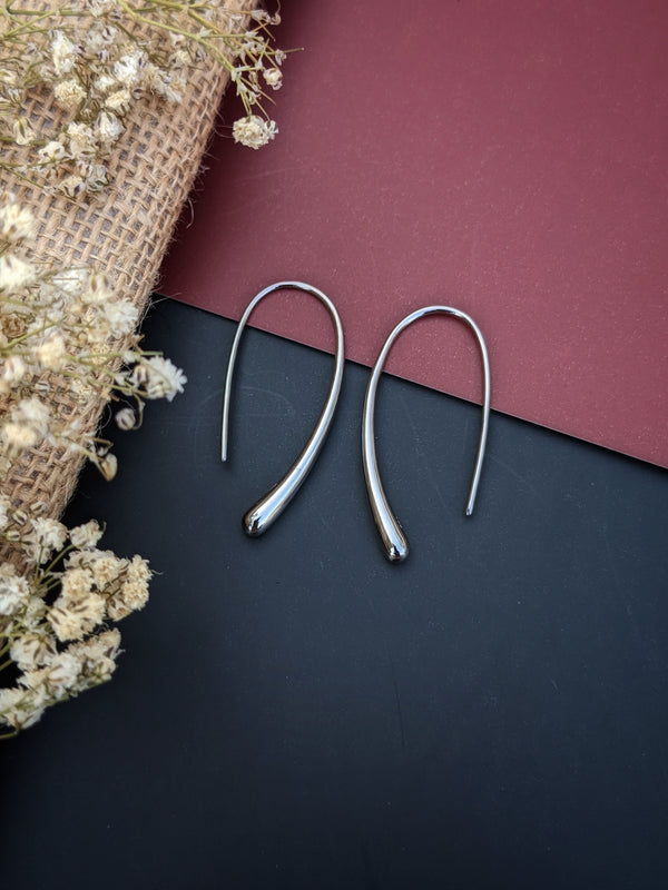 Minimalist Designer Drop 925 Sterling Silver Earrings