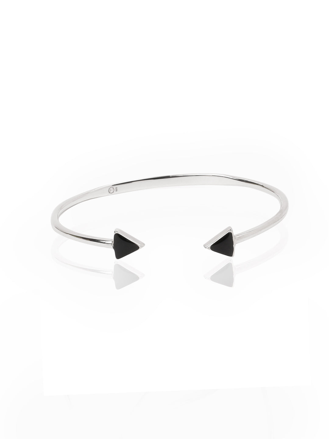 ASHI Silver Arrow Diamond Open Cuff Bangle 85129PESSSLBG - Prestige Jewelers