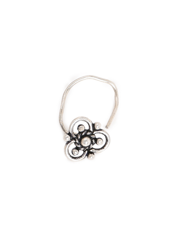 Floral Nose Pin in 925 Sterling Silver